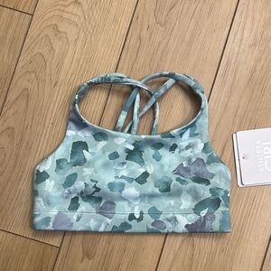NWT Athleta Girl Printed Upbeat Sports Bra 2.0